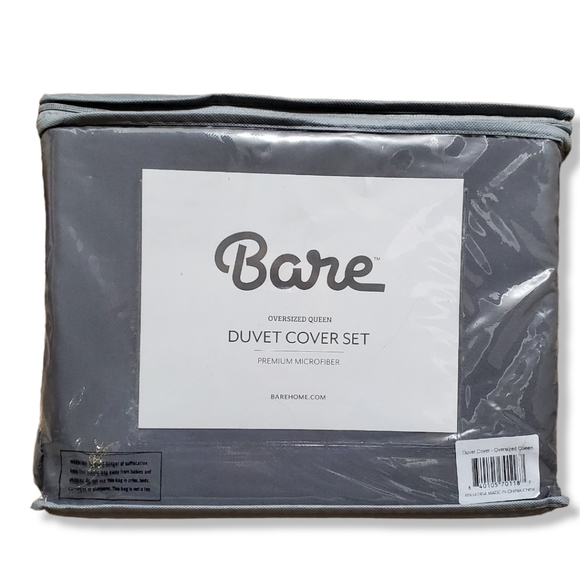 Bare Bedding Bare Duvet Cover Set Oversized Queen Gray Poshmark